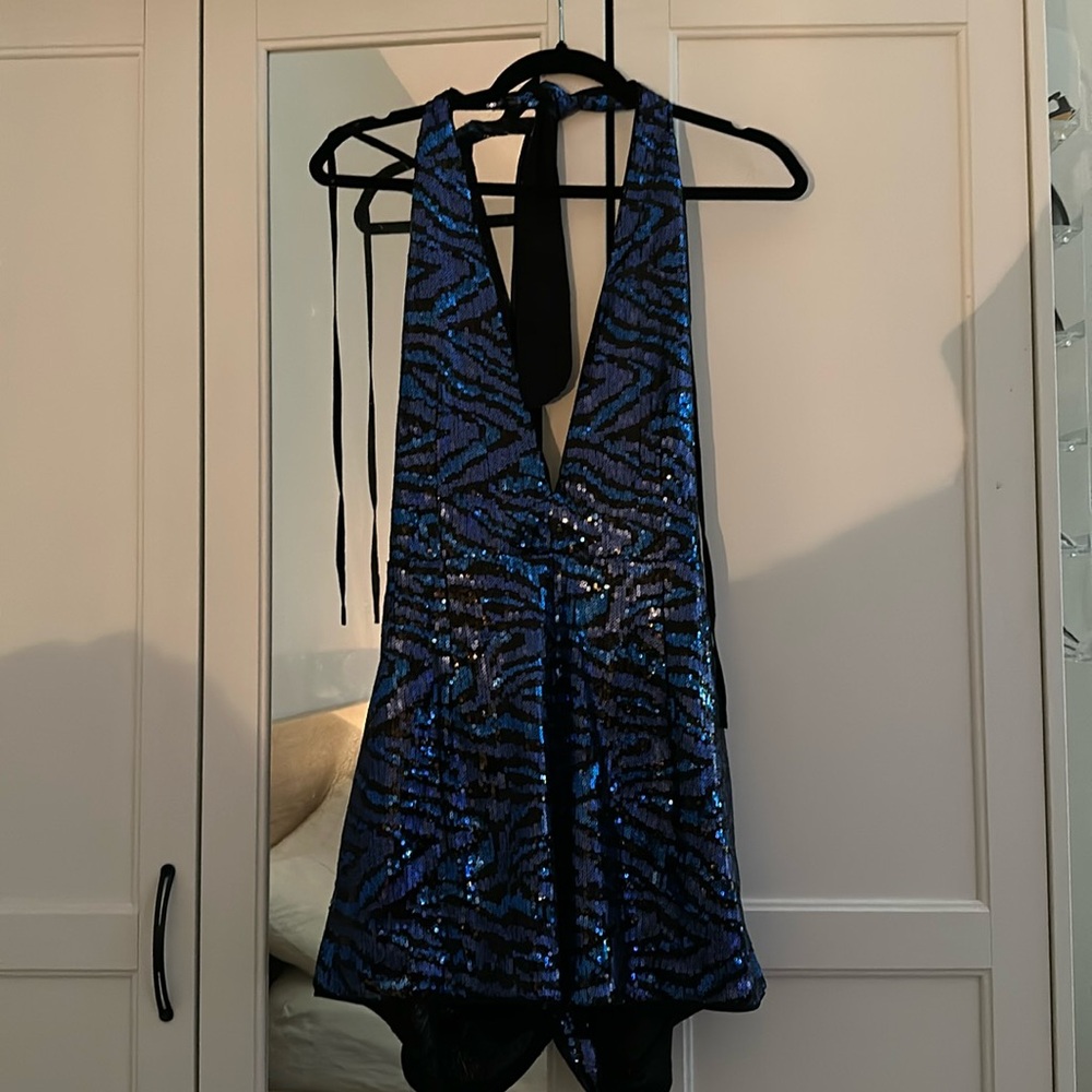 Nasty gal glitter romper - brand new